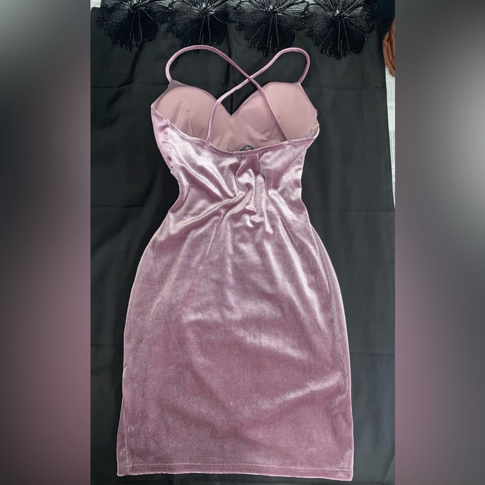 Beautiful pastel lilac velvet dress small size good condition